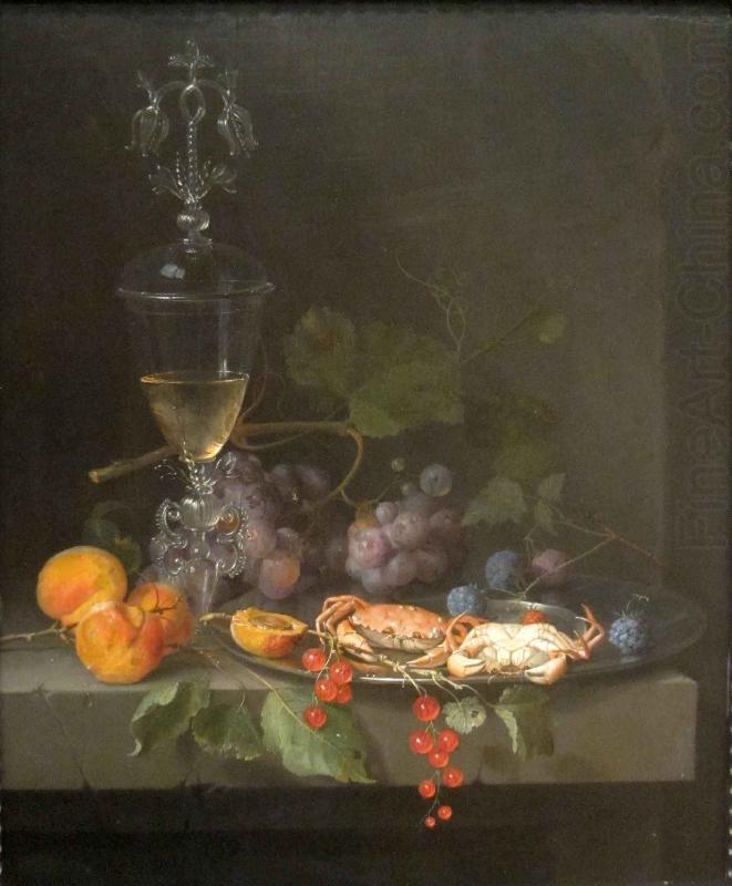 Abraham Mignon Still Life with Crabs on a Pewter Plate china oil painting image